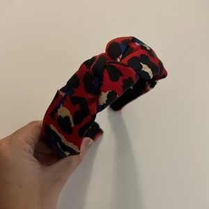 Lele Sadoughi Multi Leopard Print Knotted Headband